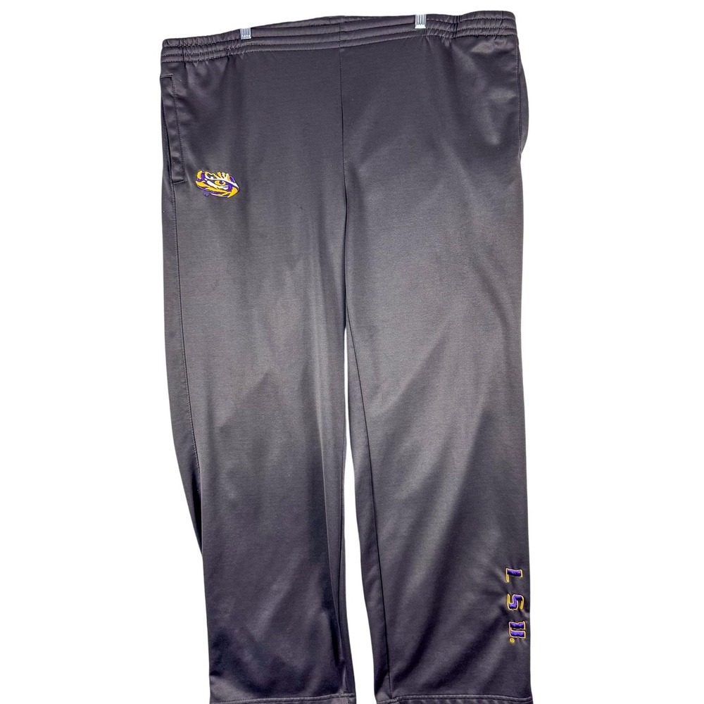 LSU Tigers Pants Mens XL Gray NCAA Football Embroidered Stadium Athletics